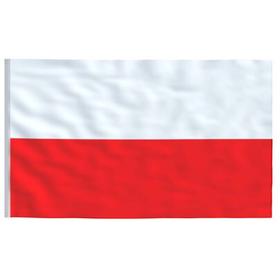 vidaXL Steag Polonia și stâlp din aluminiu, 6,23 m