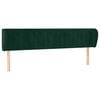 vidaXL Tăblie de pat cu aripioare verde &icirc;nchis 163x23x78/88 cm catifea