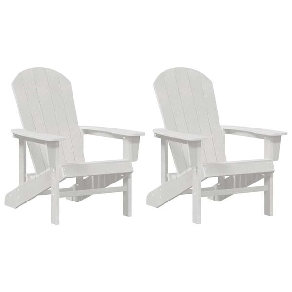 vidaXL Mobilier de lounge pentru grădină 2 pcs Alb 74 x 82 x 90cm