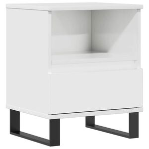 vidaXL Noptieră, alb extralucios, 40x35x50 cm, lemn compozit