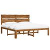 vidaXL Cadru de pat dublu cu spătar ROSTOCK natural 180 x 200 cm