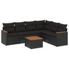 vidaXL Patio Sofa Set 6-Locuri Black