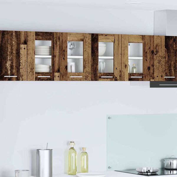 vidaXL Dulap suspendat cu ușă Lemn vechi 60 x 31 x 40 cm Lemn compozit