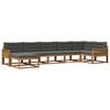 vidaXL Set de canapele de exterior 7 buc. Natural și Antracit
