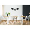 Homemania Decor de perete Eagle, negru, 100x44 cm, oțel