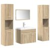 vidaXL Set mobilier de baie, 5 piese, stejar sonoma, lemn prelucrat
