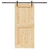 vidaXL Ușă glisantă cu set feronerie, 100x210 cm, lemn masiv de pin