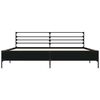 vidaXL Cadru de pat, negru, 200x200 cm, lemn prelucrat și metal