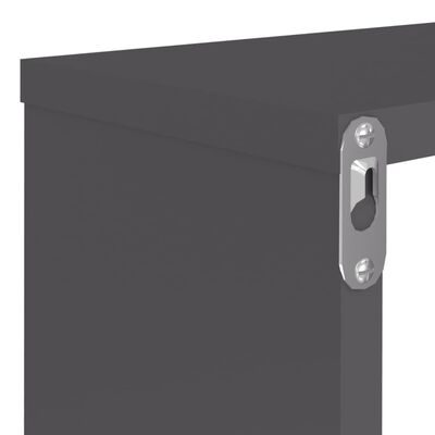 vidaXL Rafturi de perete cub, 2 buc., gri, 80x15x26,5 cm, PAL