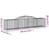 vidaXL Coș gabion arcuit, 300x50x60/80 cm, fier galvanizat