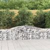 vidaXL Coșuri gabion arcuite 2 buc, 400x30x60/80 cm, fier galvanizat