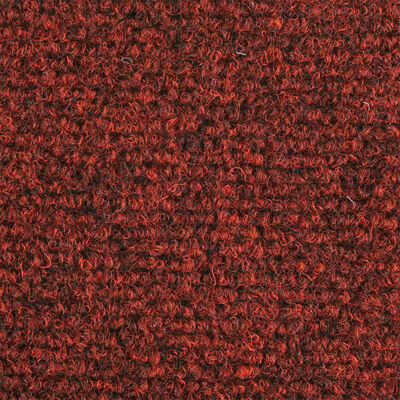 vidaXL Covorașe scări autoadezive 10 buc. roșu 56x17x3 cm punch