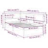 vidaXL Pat cu bibliotecă fără saltea, 90x190 cm, lemn masiv de pin