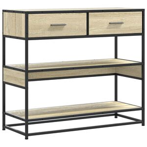 vidaXL Măsuță consolă, stejar sonoma, 90x35x80 cm, lemn prelucrat