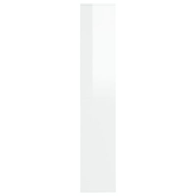vidaXL Pantofar, alb extralucios, 54x34x183 cm, PAL