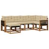 vidaXL Set de canapele de exterior cu pernă 6 pcs Natural și Bej
