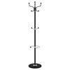 vidaXL Cuier cu suport umbrelă, negru 180 cm fier vopsit electrostatic