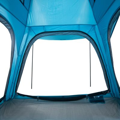 vidaXL Cort camping, 4 persoane, albastru, impermeabil, setare rapidă