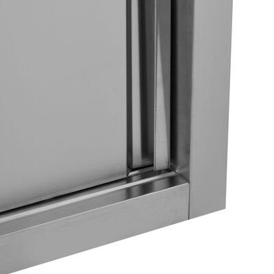 vidaXL Dulap bucătărie cu uși glisante, 120x40x50 cm, oțel inoxidabil