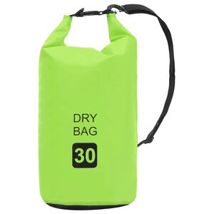 vidaXL Rucsac impermeabil, verde, 30 L, PVC