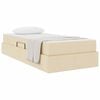 vidaXL Pat cu saltea și spațiu de depozitare Crem 90 x 190 cm