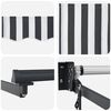 vidaXL Copertină retractabilă antracit/alb, 4x3 m, textil/aluminiu