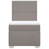 vidaXL Pat box spring cu saltea, gri taupe, 100x200 cm, textil