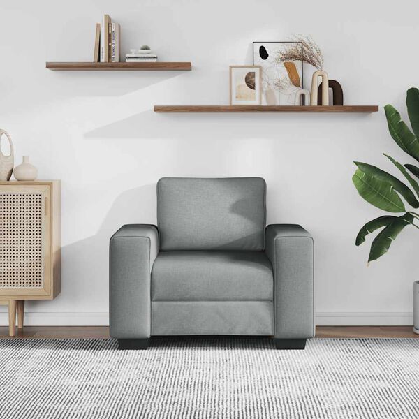 vidaXL Canapea Scaun Gri deschis 60 cm Tesatura