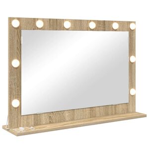 vidaXL Oglindă de toaletă Dreptunghiular Stejar Sonoma 80 x 55 x 18 cm