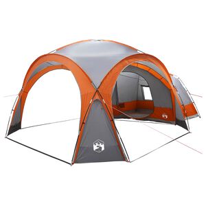 vidaXL Cort lateral Gri și Portocalie 643 x 408 x 260 cm