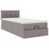 vidaXL Cadru de pat otoman cu saltea Taupe 80x200cm Material