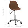 vidaXL Scaune de bucătărie pivotante, 4 buc., maro, material textil