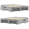 vidaXL Cadru de pat, gri beton, 150x200 cm, lemn prelucrat