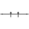 vidaXL Set feronerie pentru ușă glisantă, negru, 183 cm, oțel