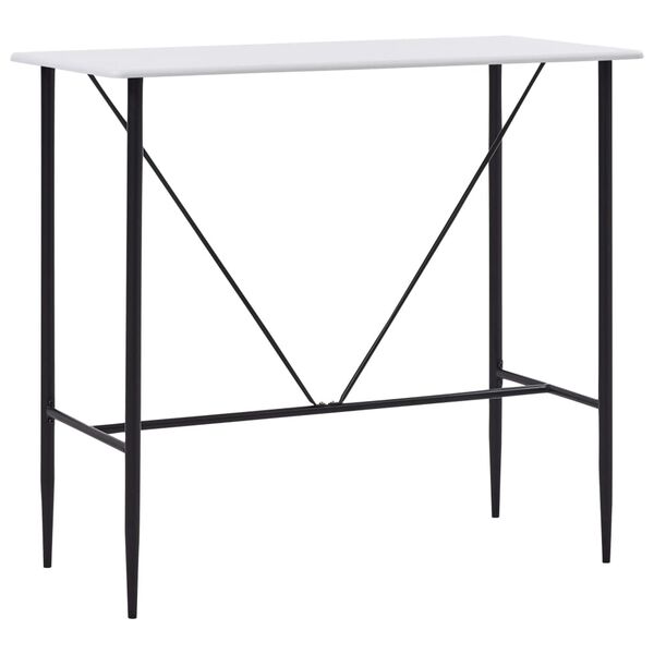 vidaXL Set mobilier de bar, 5 piese, negru, piele ecologică