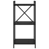 vidaXL Raft pentru cărți Stejar Negru 40 x 30 x 85 cm Lemn compozit