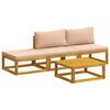 vidaXL Set de canapea 4 buc. natural Lemn Solid de Acacia