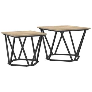 vidaXL Set măsuțe laterale 2 buc. Stejar Sonoma 50 x 50 x 40 cm
