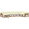 vidaXL Set de canapele de exterior 8 buc. Natural și Crem