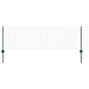 vidaXL Gard European cu St&acirc;lp 10 x 0,6 m Oțel cu strat de PVC Verde