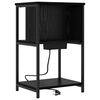 vidaXL Dulap de noapte Stejar Negru 38 x 31 x 61 cm Lemn prelucrat