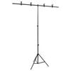 vidaXL Suport de fundal &icirc;n formă de T, negru, 151x60x(70-200) cm