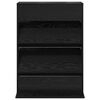 vidaXL Raft pentru reviste Stejar Negru 70 x 41 x 96 cm Lemn compozit