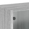 vidaXL Dulap de perete cu uși din sticlă, gri sonoma, 68,5x37x35 cm