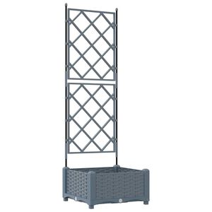 vidaXL Vază pentru Grădină Gri Deschis 40 x 40 x 125,5 cm PP