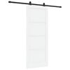 vidaXL Ușă glisantă Alb și negru 83 x 202 cm Lemn masiv de pin