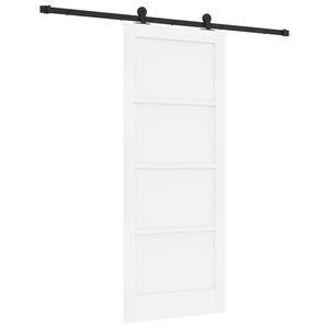 vidaXL Ușă glisantă Alb și negru 83 x 202 cm Lemn masiv de pin