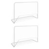 vidaXL Porți de fotbal cu plase 2 buc. alb 182x61x122 cm oțel