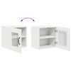 vidaXL Dulap de bucătărie Kalmar 2 pcs Alb lucios 40 x 31 x 40 cm