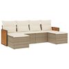 vidaXL Set canapele de grădină cu perne, 6 piese, bej, poliratan